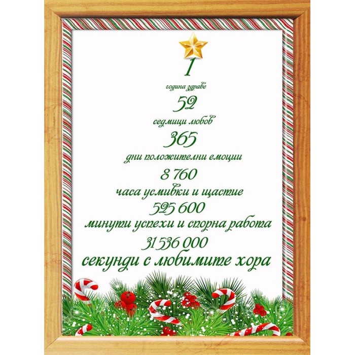 Christmas wish in frame
